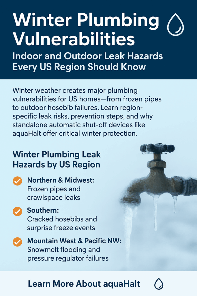 Winter Plumbing Vulnerabilities: Indoor and Outdoor Leak Hazards Every US Region Should Know