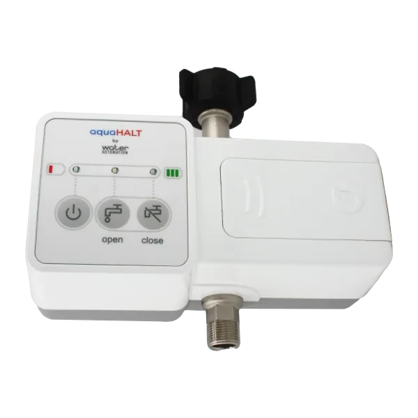 aquaHALT Flip toilet unit, angled view